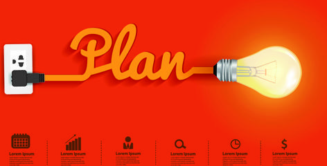 light bulb business idea vector template