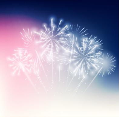 light colored fireworks background art vector