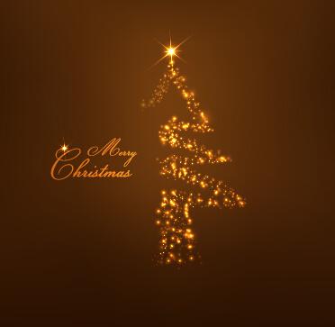 light dot christmas tree vector background