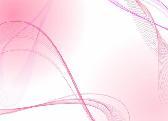 Light Pink Wave Lines Vector Background