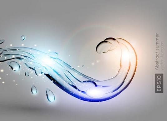 decorative background water splashing motion realistic modern design