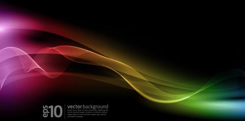 light with dynamic lines vector backgrounds art