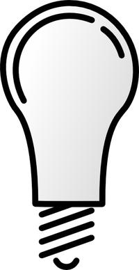 Lightbulb-notlit clip art