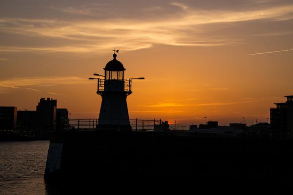 lighthouse at sunrise