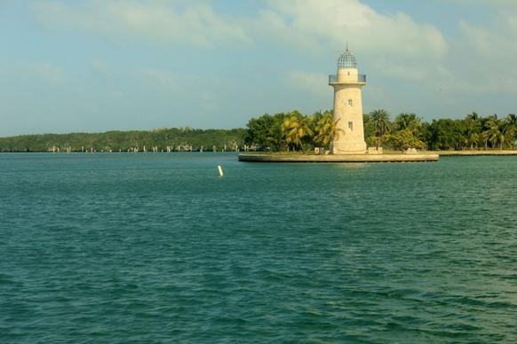 lighthouse far view at biscayne national park florida
