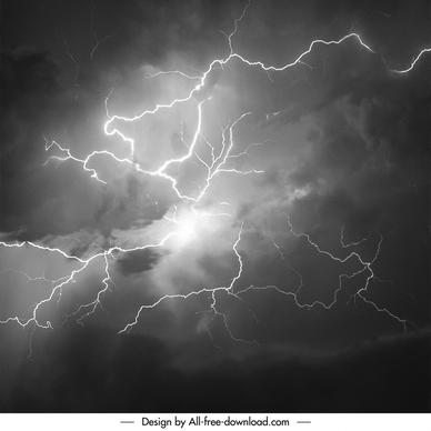 lightning brushes backdrop template dynamic black white monochrome