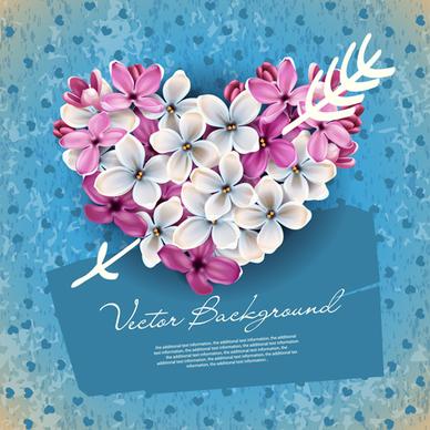 lilac heart vector backgrounds