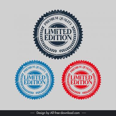 limited edition stamps collection retro symmetric serrated circles