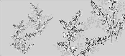 Line drawing of flowers -17
