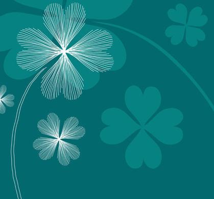 lines of flowers background free vector