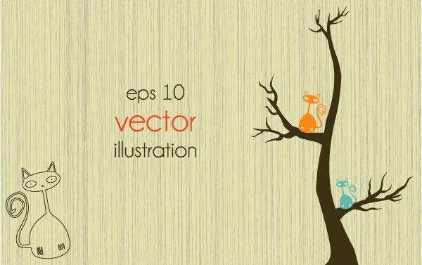 lines of trees illustrator 04 vector