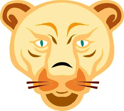 Lion Face Cartoon clip art