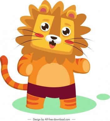 lion icon cute stylized cartoon sketch
