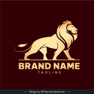 lion logo in minimalist style luxury elegance