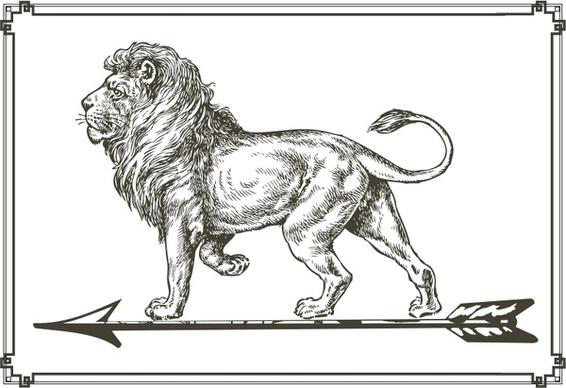 Lion on arrow