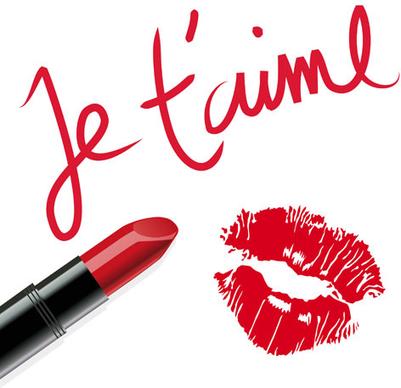 lipstick and lip vector background