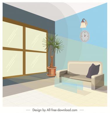 living room decor template modern decor 3d design