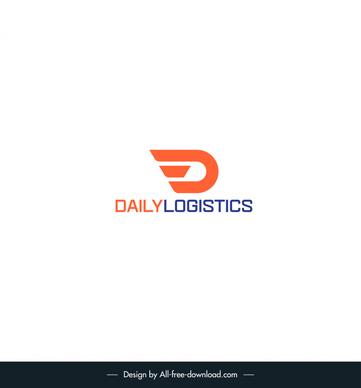 logistics and delivery logotype elegant flat modern stylized text design