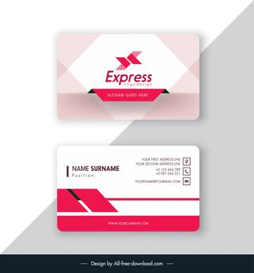 logistics business card template elegant modern geometry decor