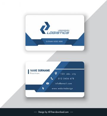 logistics business card template modern 3d design geometric logo decor