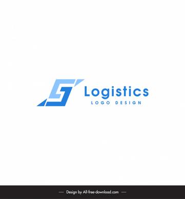 logistics logo template elegant flat geometry shape