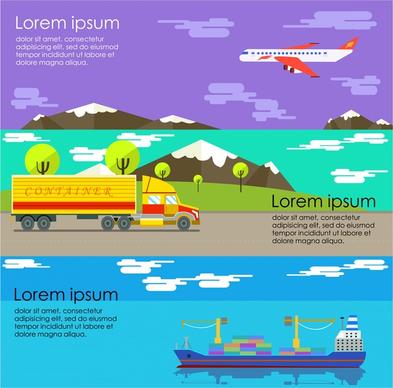 logistics methods concept design with various types