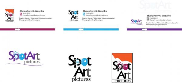 logo and business cards design for spot art pictures
