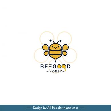 logo bee flat symmetric design