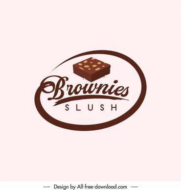 Logo brownie slush chocolate cake curve