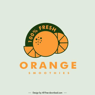 logo juice template flat geometric orange