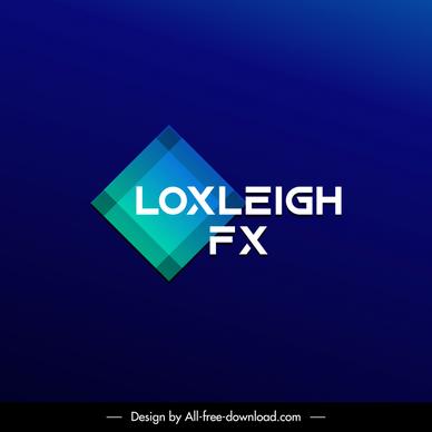 logo loxleigh fx template modern geometry texts decor