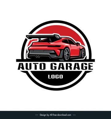 logo of red car automotive business related template isolation circle shape