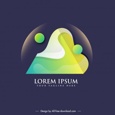 logo template modern abstract colorful light effect decor