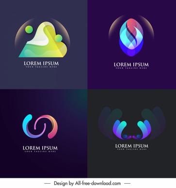 logo templates modern colorful abstract shapes