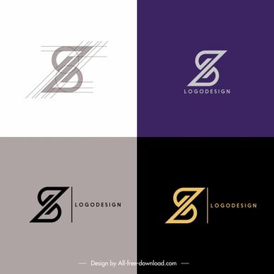 logo templates symmetric z shapes sketch