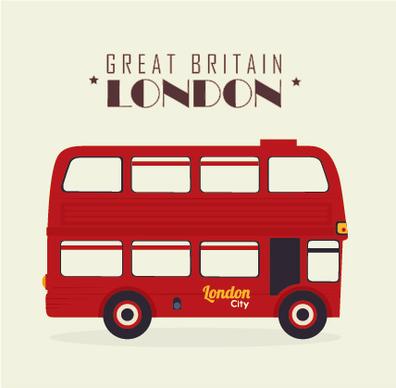 london city bus design vector