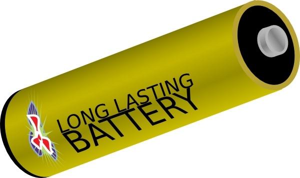 Long Lasting Battery clip art