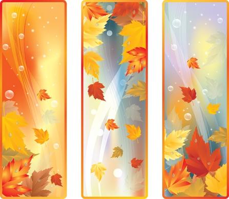 autumn background templates elegant bright colorful leaves decor