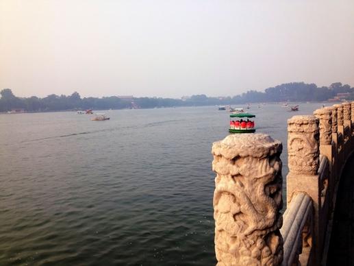 looking at lake in beijing china