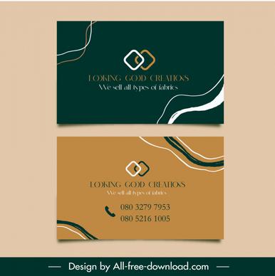 looking good creations business card template modern flat geometry  curves decor 