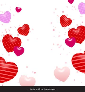 love background template modern dynamic floating hearts