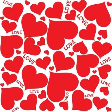 Love Hearts Vector Background