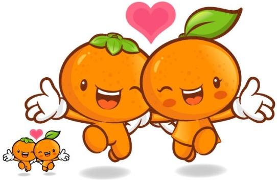 love the cartoon super fruits vector 9