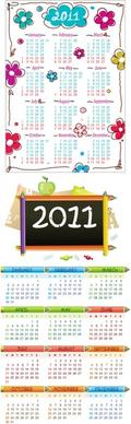 lovely 2011 calendar vector