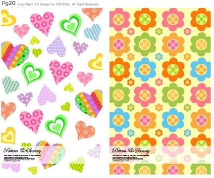 lovely background series vector 6