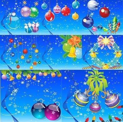 lovely christmas element vector and background