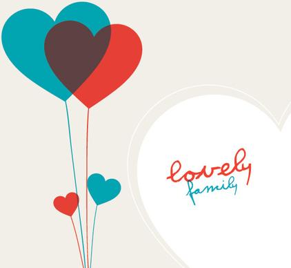 lovely family vector graphic