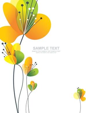 flowers background card colorful decoration