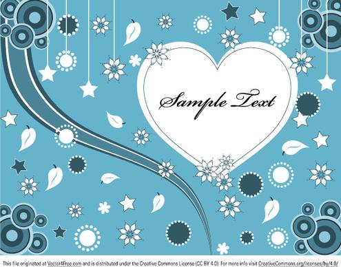 lovely valentine greeting card vector