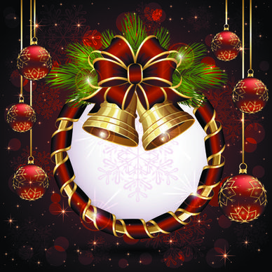 luxurious christmas new year baubles vector background